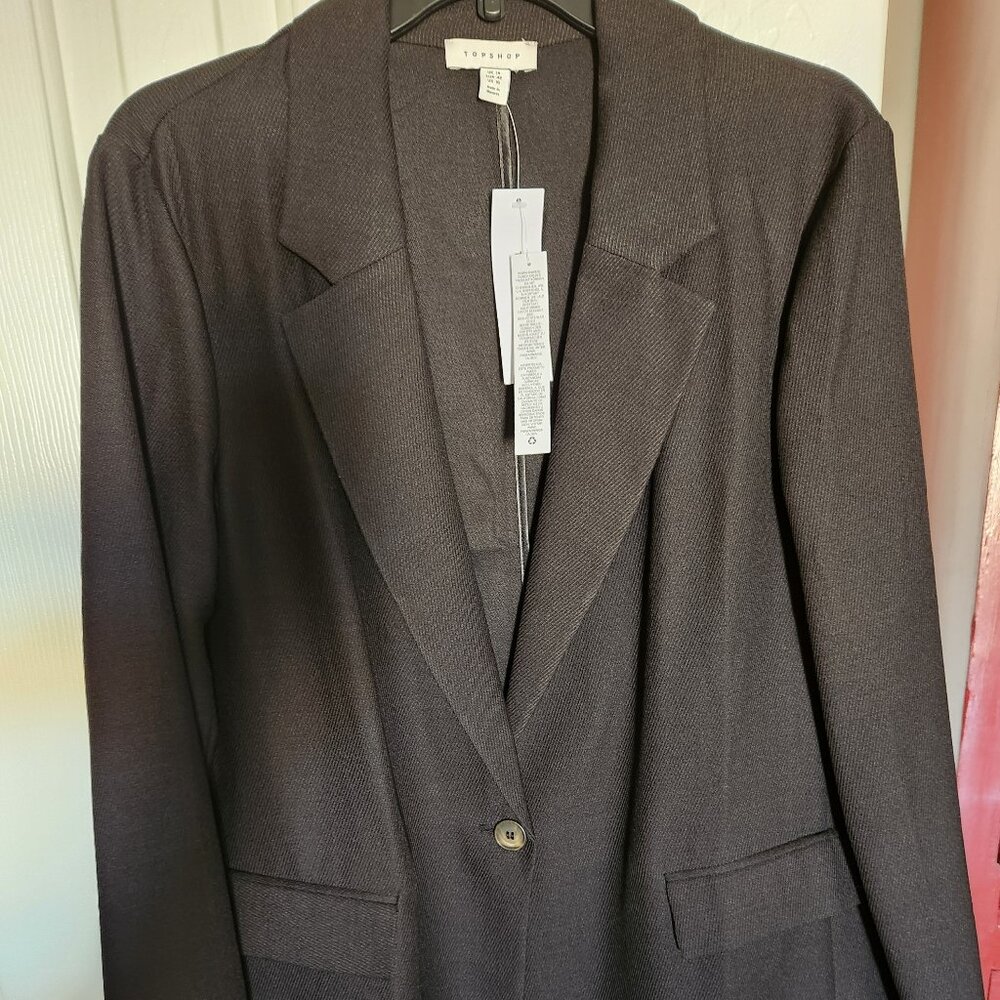 Topshop woman's black blazer, size 10, NWT